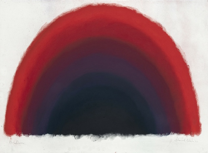David Nash, Red Dome, 2022. Pigment sur papier — 57 × 76 cm. Courtesy de l’artiste & galerie Lelong & Co., Paris