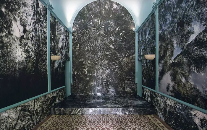 Eric Bourret,  Le temps long, chapelle du Jardin de Baudouvin. Photographie Philippe Cadu