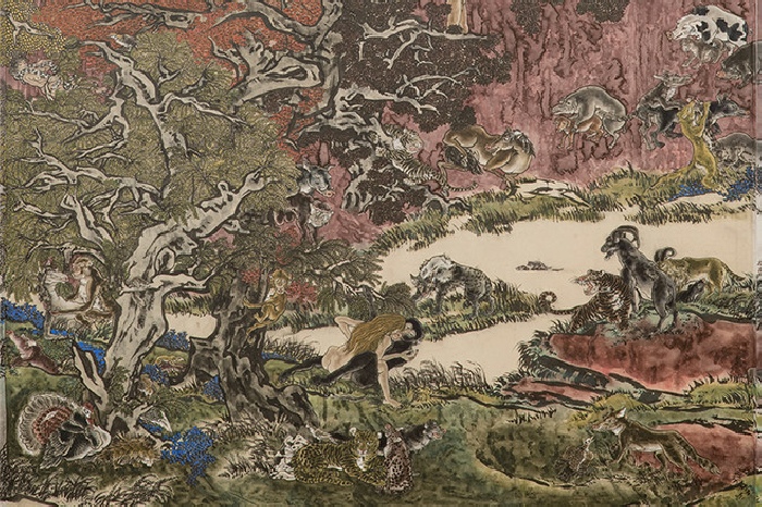 Yang Jiechang, Tale of the Eleventh Day, Red Autumn, 2014-2024 (détail) © Jeanne Bucher Jaeger