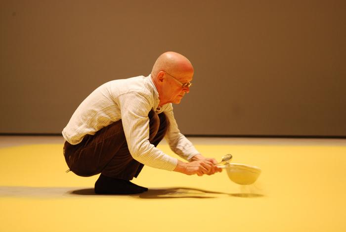 Wolfgang Laib,&nbsp;Hazelnut Pollen&nbsp;(detail), 2013. Installation view, Museum of Modern Art, New York, 2013. Photo: Carolyn Laib. © Wolfgang Laib. 